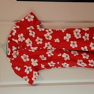 Jcrew red flower size 0 dress